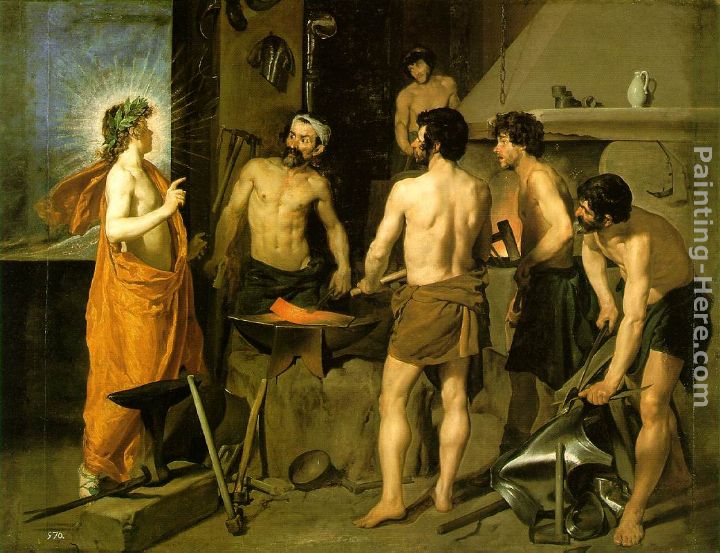 The Forge of Vulcan painting - Diego Rodriguez de Silva Velazquez The Forge of Vulcan art painting
